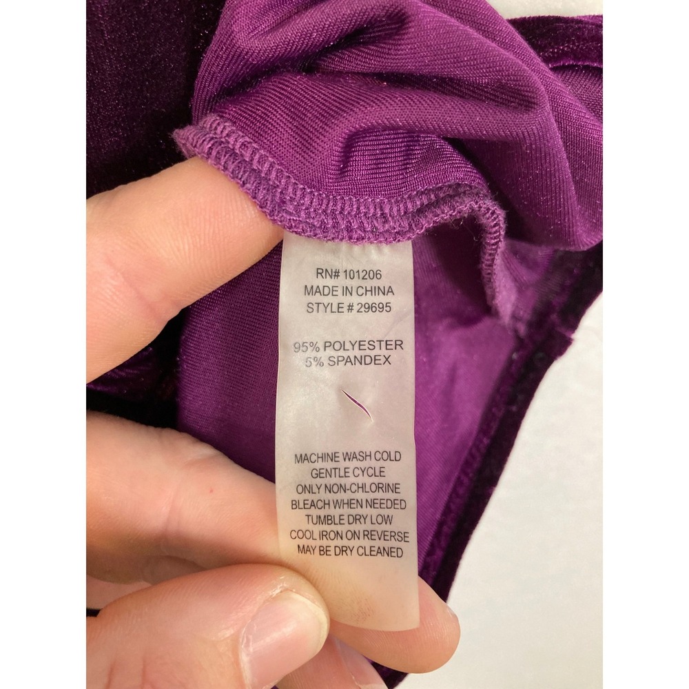 Soft Surroundings Velvet Button Down Shirt Womens L Purple Long Sleeve 29695 - Picture 9 of 9